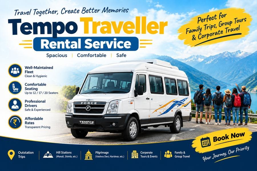 Tempo Traveller on rent